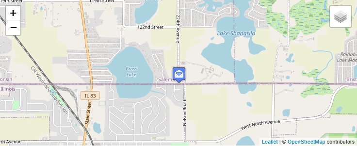 Map of ZIP Code 53102 in Benet Lake, WI — click to open interactive map