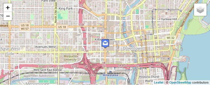 Map of ZIP Code 53293 in Milwaukee, WI — click to open interactive map