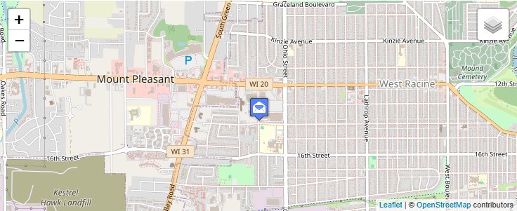 Map of ZIP Code 53408 in Racine, WI — click to open interactive map