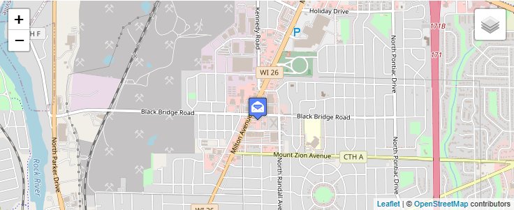 Map of ZIP Code 53547 in Janesville, WI — click to open interactive map