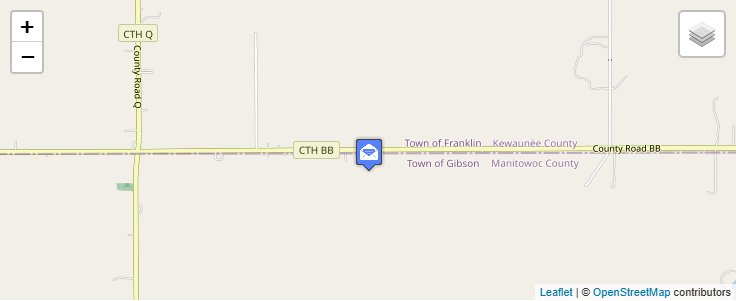 Map of ZIP Code 54240 in Tisch Mills, WI — click to open interactive map