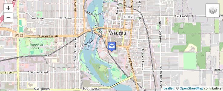 Map of ZIP Code 54402 in Wausau, WI — click to open interactive map