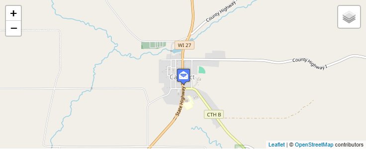 Map of ZIP Code 54620 in Cataract, WI — click to open interactive map