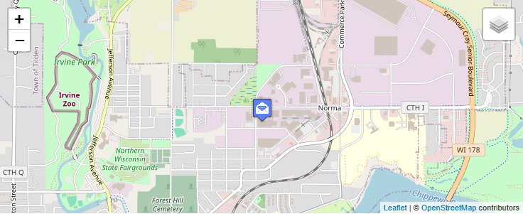 Map of ZIP Code 54774 in Chippewa Falls, WI — click to open interactive map