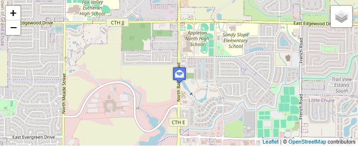 Map of ZIP Code 54919 in Appleton, WI — click to open interactive map