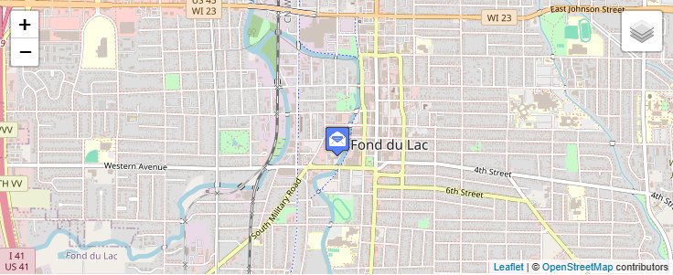 Map of ZIP Code 54936 in Fond du Lac, WI — click to open interactive map
