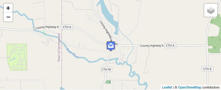 Map of ZIP Code 54976 in Saxeville, WI — click to open interactive map