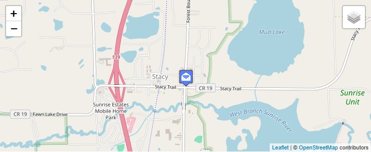 Map of ZIP Code 55078 in Stacy, MN — click to open interactive map