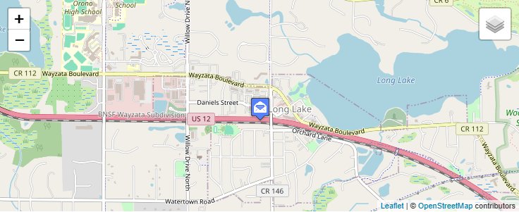 Map of ZIP Code 55323 in Crystal Bay, MN — click to open interactive map