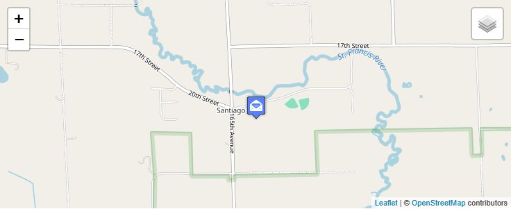 Map of ZIP Code 55377 in Santiago, MN — click to open interactive map