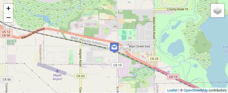 Map of ZIP Code 55577 in Rockford, MN — click to open interactive map