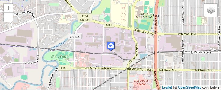 Map of ZIP Code 56395 in Saint Cloud, MN — click to open interactive map