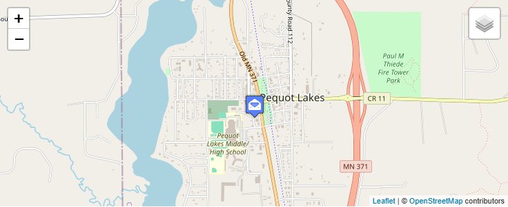 Map of ZIP Code 56456 in Jenkins, MN — click to open interactive map