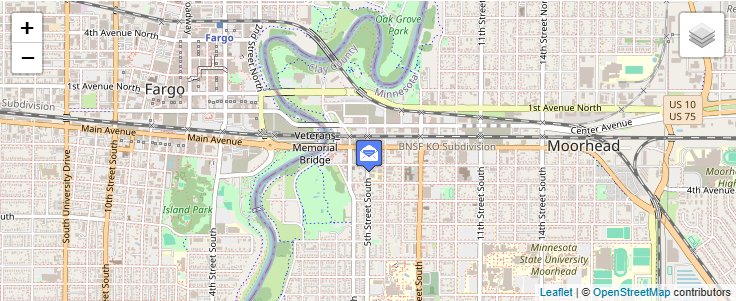 Map of ZIP Code 56561 in Moorhead, MN — click to open interactive map