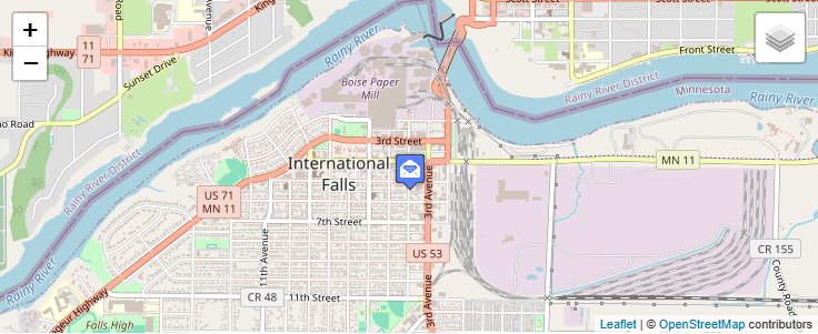 Map of ZIP Code 56679 in South International Falls, MN — click to open interactive map