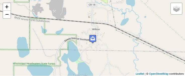 Map of ZIP Code 56687 in Wilton, MN — click to open interactive map