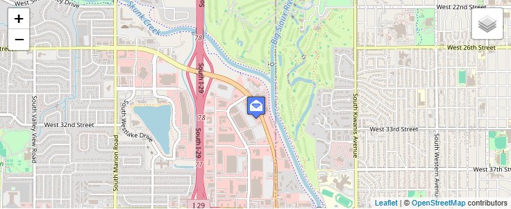 Map of ZIP Code 57109 in Sioux Falls, SD — click to open interactive map