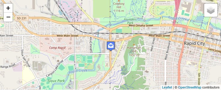 Map of ZIP Code 57709 in Rapid City, SD — click to open interactive map