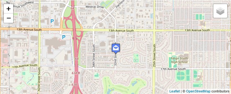Map of ZIP Code 58106 in Fargo, ND — click to open interactive map