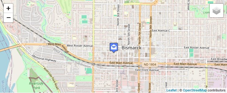 Map of ZIP Code 58502 in Bismarck, ND — click to open interactive map