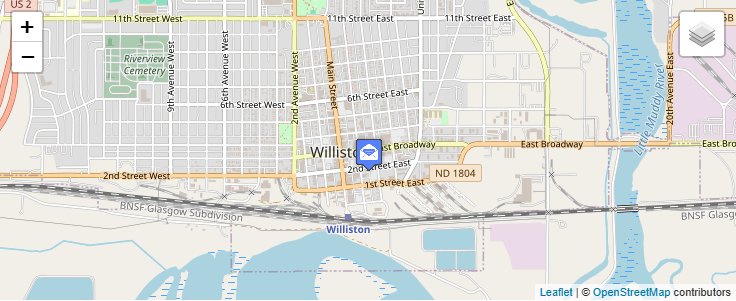 Map of ZIP Code 58802 in Williston, ND — click to open interactive map