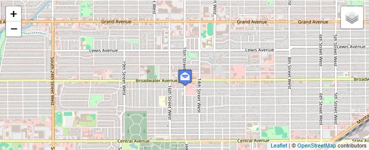 Map of ZIP Code 59104 in Billings, MT — click to open interactive map