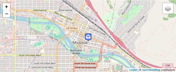 Map of ZIP Code 59807 in Missoula, MT — click to open interactive map