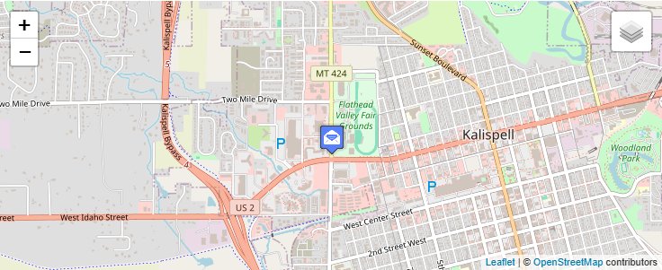 Map of ZIP Code 59904 in Kalispell, MT — click to open interactive map