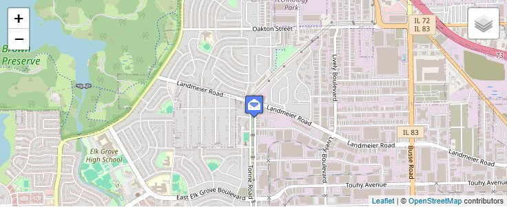 Map of ZIP Code 60009 in Elk Grove Village, IL — click to open interactive map