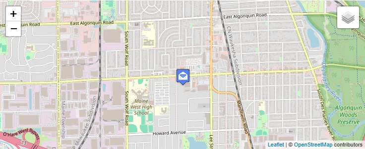 Map of ZIP Code 60017 in Des Plaines, IL — click to open interactive map