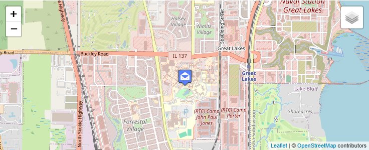 Map of ZIP Code 60086 in North Chicago, IL — click to open interactive map