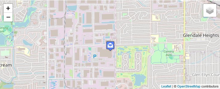 Map of ZIP Code 60122 in Carol Stream, IL — click to open interactive map