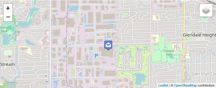 Map of ZIP Code 60132 in Carol Stream, IL — click to open interactive map