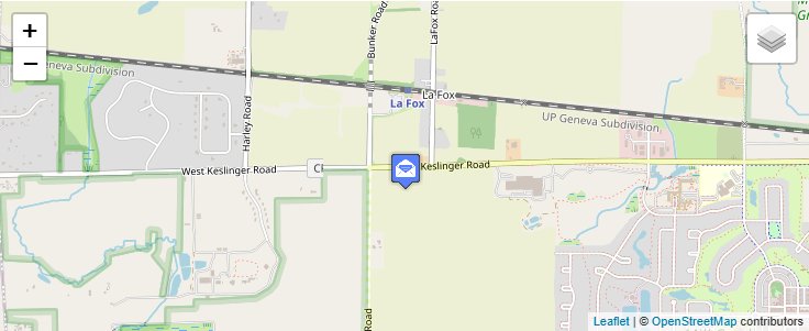 Map of ZIP Code 60147 in Lafox, IL — click to open interactive map