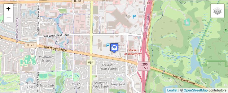 Map of ZIP Code 60159 in Schaumburg, IL — click to open interactive map