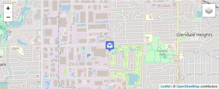 Map of ZIP Code 60197 in Carol Stream, IL — click to open interactive map