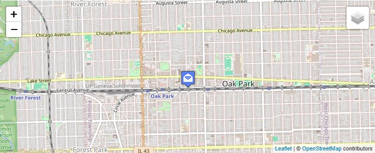 Map of ZIP Code 60303 in Oak Park, IL — click to open interactive map