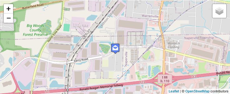 Map of ZIP Code 60569 in Aurora, IL — click to open interactive map