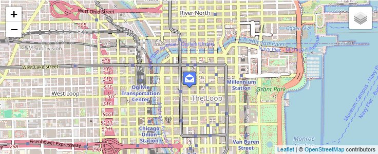 Map of ZIP Code 60670 in Chicago, IL — click to open interactive map