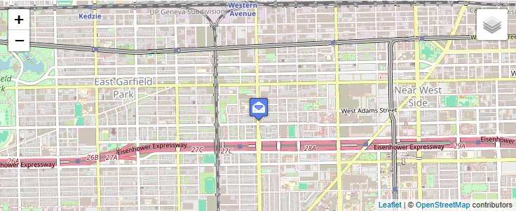 Map of ZIP Code 60686 in Chicago, IL — click to open interactive map