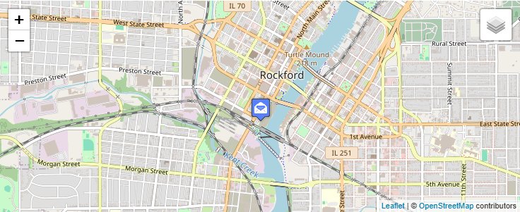 Map of ZIP Code 61105 in Rockford, IL — click to open interactive map