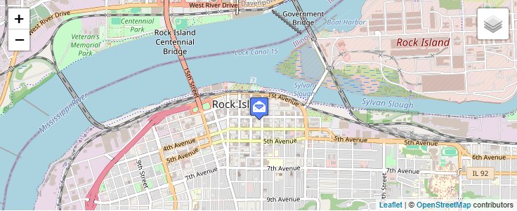 Map of ZIP Code 61204 in Rock Island, IL — click to open interactive map