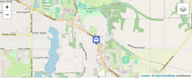 Map of ZIP Code 61558 in Pekin, IL — click to open interactive map