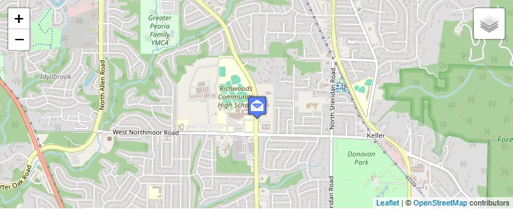 Map of ZIP Code 61612 in Peoria, IL — click to open interactive map