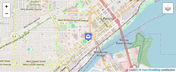 Map of ZIP Code 61630 in Peoria, IL — click to open interactive map