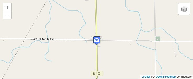 Map of ZIP Code 61758 in Merna, IL — click to open interactive map