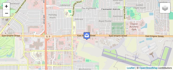 Map of ZIP Code 61799 in Bloomington, IL — click to open interactive map