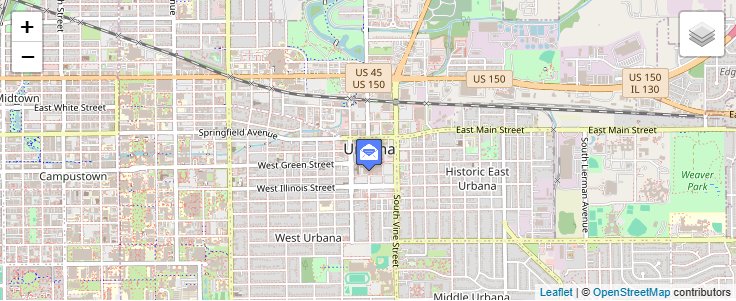 Map of ZIP Code 61803 in Urbana, IL — click to open interactive map