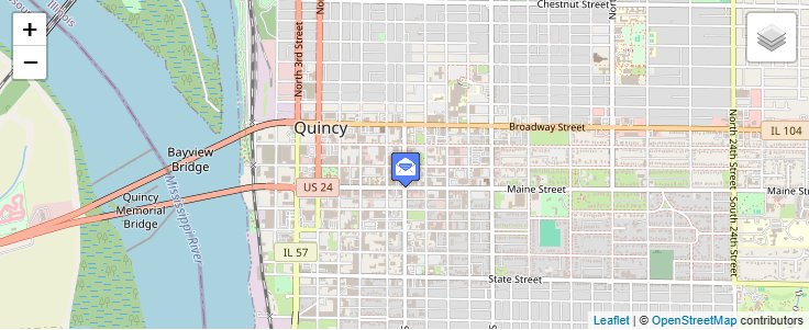 Map of ZIP Code 62306 in Quincy, IL — click to open interactive map