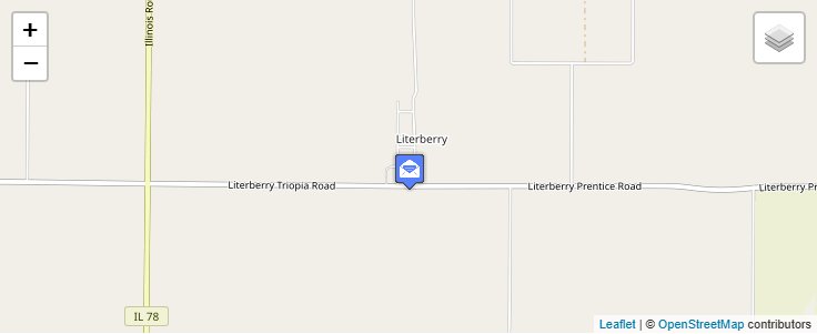 Map of ZIP Code 62660 in Literberry, IL — click to open interactive map